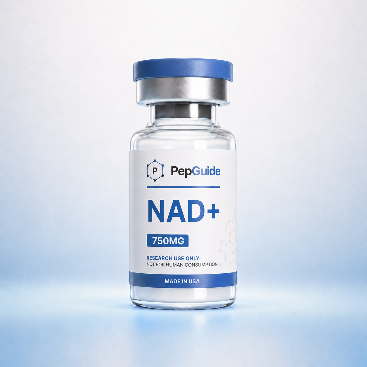 NAD+ research peptide vial from PepGuide